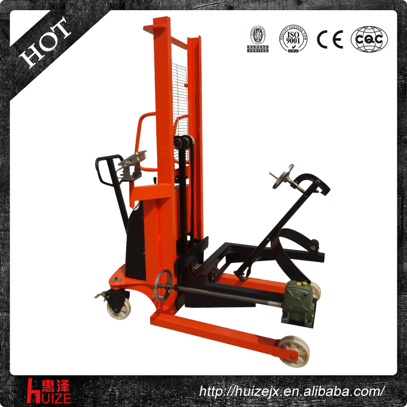 半電動稱重油桶車（夾鐵桶，手搖翻轉(zhuǎn)倒料）
