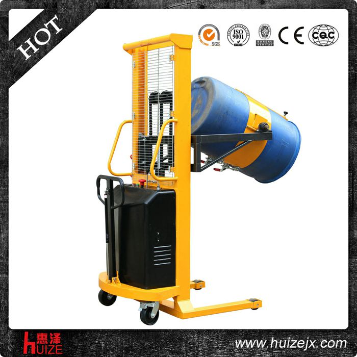 半電動(dòng)多功能油桶車（單門架，夾塑桶）2