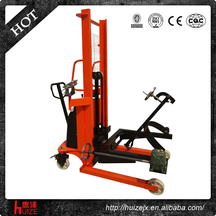 半電動(dòng)稱重油桶車（夾鐵桶，手搖翻轉(zhuǎn)倒料）2